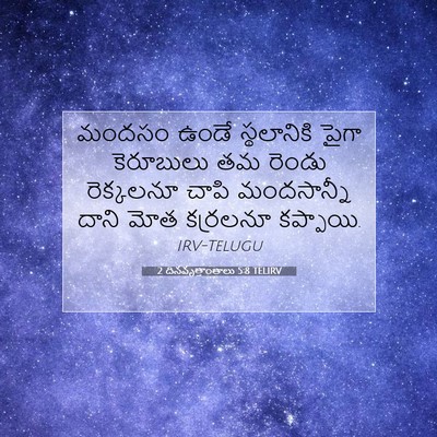 Picture 07 - 2 దినవృత్తాంతాలు 5:8 TELIRV - మందసం ఉండే - Bible Verse Picture