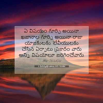 Picture 07 - 2 దినవృత్తాంతాలు 8:15 TELIRV - ఏ విషయం గూర్చి - Bible Verse Picture