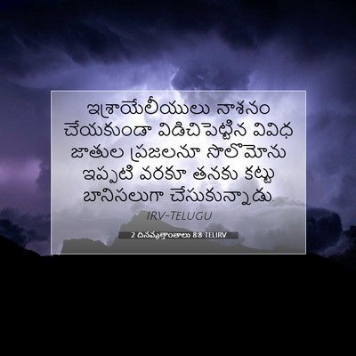 Picture 07 - 2 దినవృత్తాంతాలు 8:8 TELIRV - ఇశ్రాయేలీయులు - Bible Verse Picture