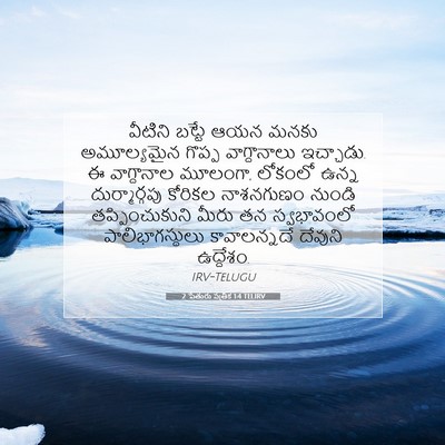 Picture 07 - 2 పేతురు పత్రిక 1:4 TELIRV - వీటిని బట్టే ఆయన - Bible Verse Picture