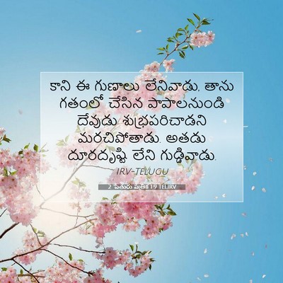 Picture 07 - 2 పేతురు పత్రిక 1:9 TELIRV - కాని ఈ గుణాలు - Bible Verse Picture