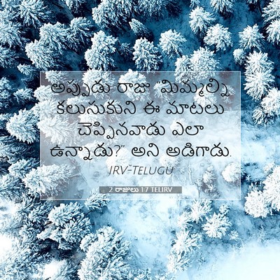 Picture 07 - 2 రాజులు 1:7 TELIRV - అప్పుడు రాజు - Bible Verse Picture
