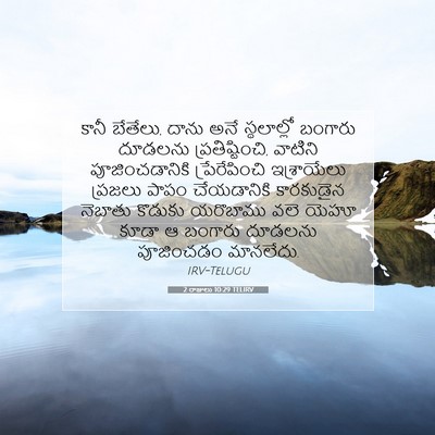 Picture 07 - 2 రాజులు 10:29 TELIRV - కానీ బేతేలు, దాను - Bible Verse Picture