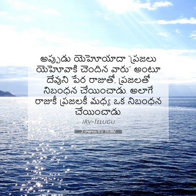 Picture 07 - 2 రాజులు 11:17 TELIRV - అప్పుడు యెహోయాదా - Bible Verse Picture