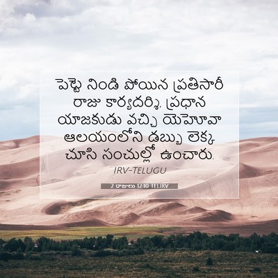 Picture 07 - 2 రాజులు 12:10 TELIRV - పెట్టె నిండి - Bible Verse Picture