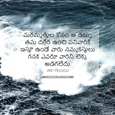 Picture 07 - 2 రాజులు 12:15 TELIRV - మరమ్మత్తుల కోసం ఆ - Bible Verse Picture