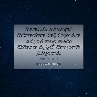 Picture 07 - 2 రాజులు 12:2 TELIRV - యోవాషుకు యాజకుడైన - Bible Verse Picture