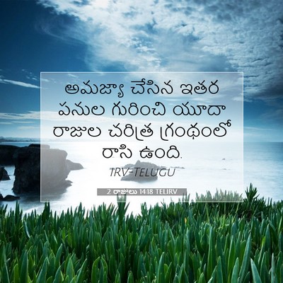 Picture 07 - 2 రాజులు 14:18 TELIRV - అమజ్యా చేసిన ఇతర - Bible Verse Picture