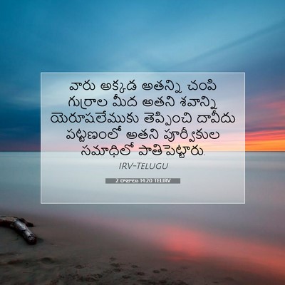 Picture 07 - 2 రాజులు 14:20 TELIRV - వారు అక్కడ అతన్ని - Bible Verse Picture