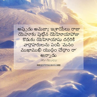 Picture 07 - 2 రాజులు 14:8 TELIRV - అప్పుడు అమజ్యా - Bible Verse Picture