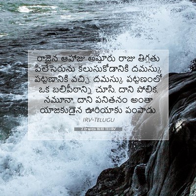 Picture 07 - 2 రాజులు 16:10 TELIRV - రాజైన ఆహాజు - Bible Verse Picture