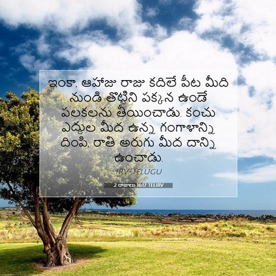 Picture 07 - 2 రాజులు 16:17 TELIRV - ఇంకా, ఆహాజు రాజు - Bible Verse Picture