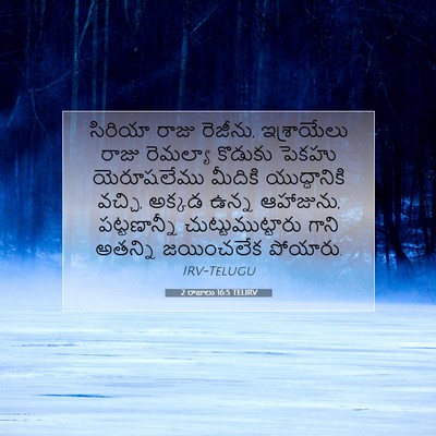 Picture 07 - 2 రాజులు 16:5 TELIRV - సిరియా రాజు - Bible Verse Picture