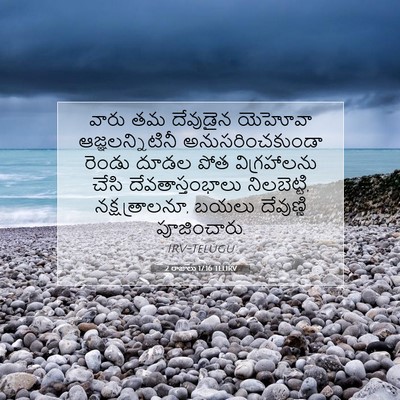 Picture 07 - 2 రాజులు 17:16 TELIRV - వారు తమ దేవుడైన - Bible Verse Picture