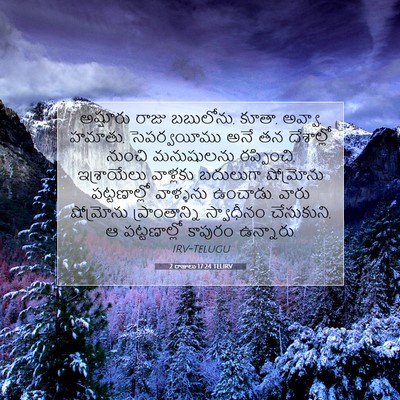 Picture 07 - 2 రాజులు 17:24 TELIRV - అష్షూరు రాజు - Bible Verse Picture