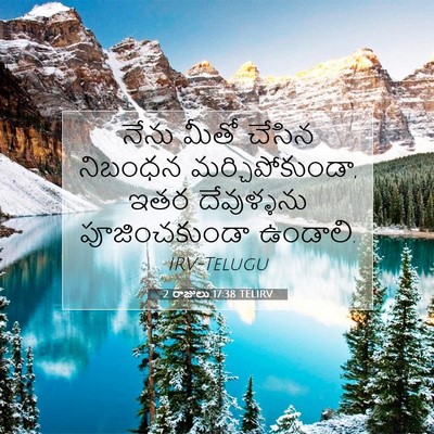 Picture 07 - 2 రాజులు 17:38 TELIRV - నేను మీతో చేసిన - Bible Verse Picture