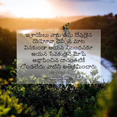 Picture 07 - 2 రాజులు 18:11 TELIRV - ఇశ్రాయేలు వారు తమ - Bible Verse Picture