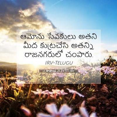 Picture 07 - 2 రాజులు 21:23 TELIRV - ఆమోను సేవకులు - Bible Verse Picture