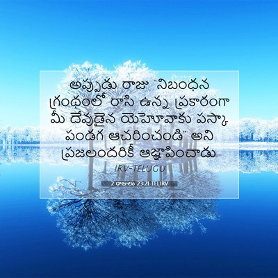 Picture 07 - 2 రాజులు 23:21 TELIRV - అప్పుడు రాజు - Bible Verse Picture
