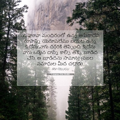Picture 07 - 2 రాజులు 23:6 TELIRV - యెహోవా మందిరంలో - Bible Verse Picture