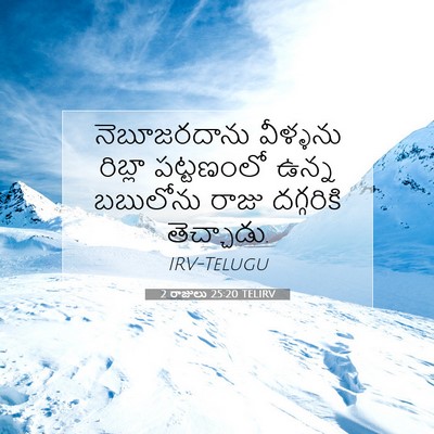 Picture 07 - 2 రాజులు 25:20 TELIRV - నెబూజరదాను - Bible Verse Picture