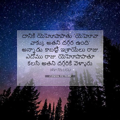 Picture 07 - 2 రాజులు 3:12 TELIRV - దానికి యెహోషాపాతు - Bible Verse Picture