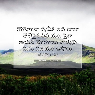 Picture 07 - 2 రాజులు 3:18 TELIRV - యెహోవా దృష్టికి - Bible Verse Picture