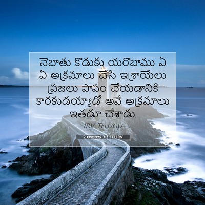 Picture 07 - 2 రాజులు 3:3 TELIRV - నెబాతు కొడుకు - Bible Verse Picture