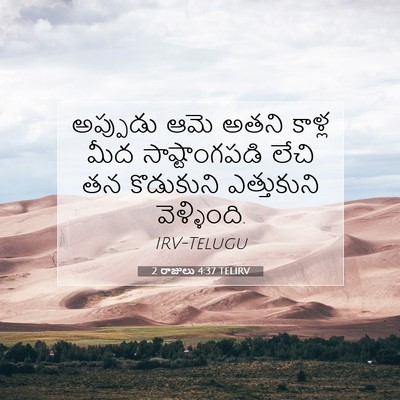 Picture 07 - 2 రాజులు 4:37 TELIRV - అప్పుడు ఆమె అతని - Bible Verse Picture