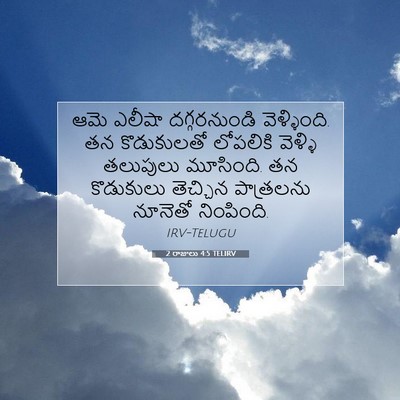 Picture 07 - 2 రాజులు 4:5 TELIRV - ఆమె ఎలీషా - Bible Verse Picture