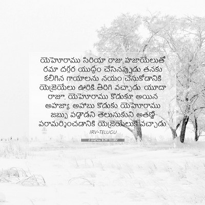 Picture 07 - 2 రాజులు 8:29 TELIRV - యెహోరాము సిరియా - Bible Verse Picture
