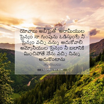Picture 07 - 2 సమూయేలు 10:11 TELIRV - యోవాబు అబీషైతో - Bible Verse Picture
