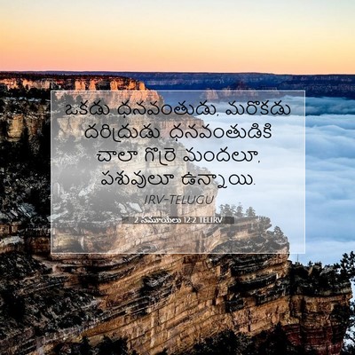 Picture 07 - 2 సమూయేలు 12:2 TELIRV - ఒకడు ధనవంతుడు, - Bible Verse Picture