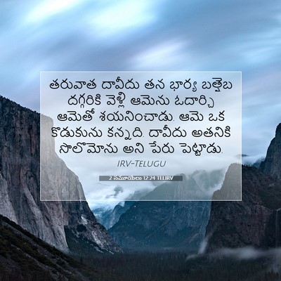 Picture 07 - 2 సమూయేలు 12:24 TELIRV - తరువాత దావీదు తన - Bible Verse Picture