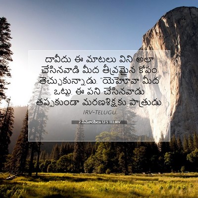 Picture 07 - 2 సమూయేలు 12:5 TELIRV - దావీదు ఈ మాటలు - Bible Verse Picture