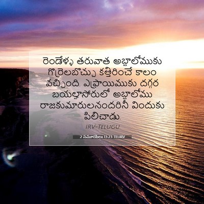 Picture 07 - 2 సమూయేలు 13:23 TELIRV - రెండేళ్ళ తరువాత - Bible Verse Picture