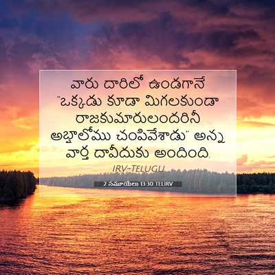 Picture 07 - 2 సమూయేలు 13:30 TELIRV - వారు దారిలో - Bible Verse Picture