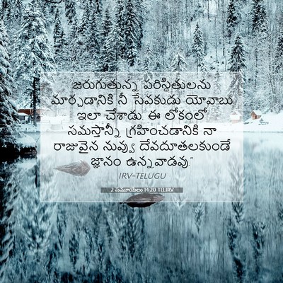 Picture 07 - 2 సమూయేలు 14:20 TELIRV - జరుగుతున్న - Bible Verse Picture