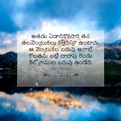 Picture 07 - 2 సమూయేలు 14:26 TELIRV - అతడు ఏడాదికొకసారి - Bible Verse Picture