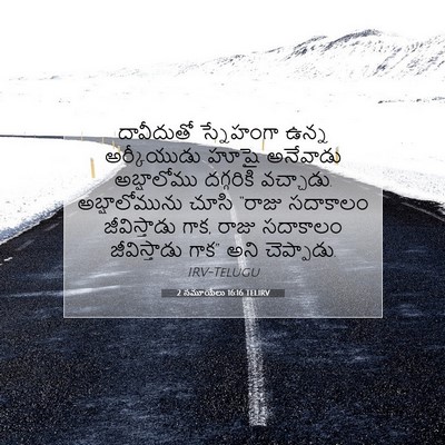Picture 07 - 2 సమూయేలు 16:16 TELIRV - దావీదుతో స్నేహంగా - Bible Verse Picture
