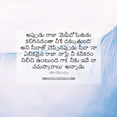 Picture 07 - 2 సమూయేలు 16:4 TELIRV - అప్పుడు రాజు - Bible Verse Picture