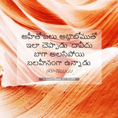Picture 07 - 2 సమూయేలు 17:1 TELIRV - అహీతోపెలు - Bible Verse Picture