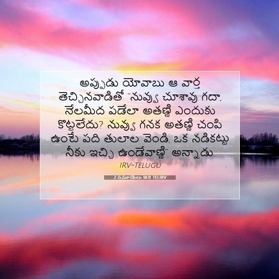 Picture 07 - 2 సమూయేలు 18:11 TELIRV - అప్పుడు యోవాబు ఆ - Bible Verse Picture