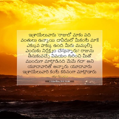 Picture 07 - 2 సమూయేలు 19:43 TELIRV - ఇశ్రాయేలువారు - Bible Verse Picture