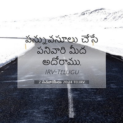 Picture 07 - 2 సమూయేలు 20:24 TELIRV - పన్నువసూలు చేసే - Bible Verse Picture