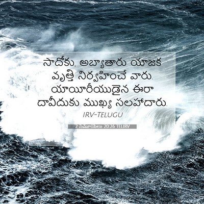 Picture 07 - 2 సమూయేలు 20:26 TELIRV - సాదోకు, అబ్యాతారు - Bible Verse Picture