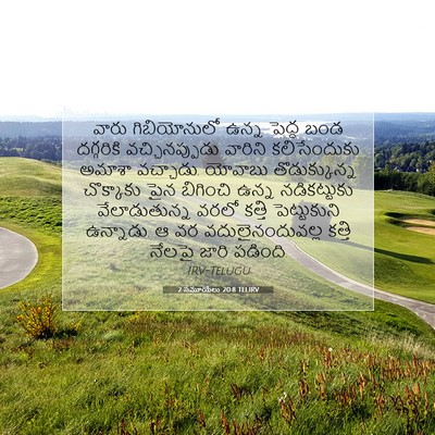 Picture 07 - 2 సమూయేలు 20:8 TELIRV - వారు గిబియోనులో - Bible Verse Picture