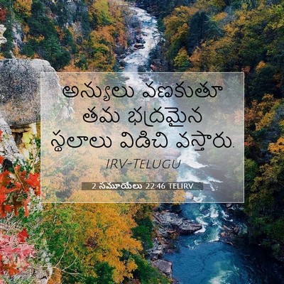 Picture 07 - 2 సమూయేలు 22:46 TELIRV - అన్యులు వణకుతూ తమ - Bible Verse Picture