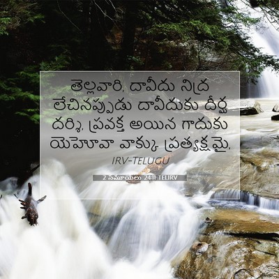 Picture 07 - 2 సమూయేలు 24:11 TELIRV - తెల్లవారి, దావీదు - Bible Verse Picture