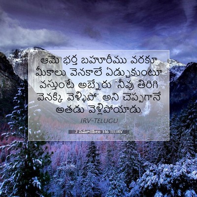 Picture 07 - 2 సమూయేలు 3:16 TELIRV - ఆమె భర్త బహూరీము - Bible Verse Picture